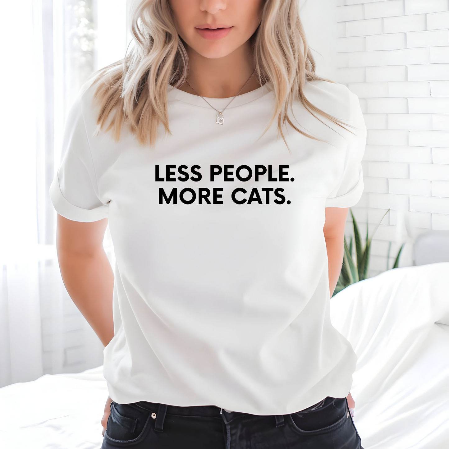 "Less People More Cats" Unisex T-shirt