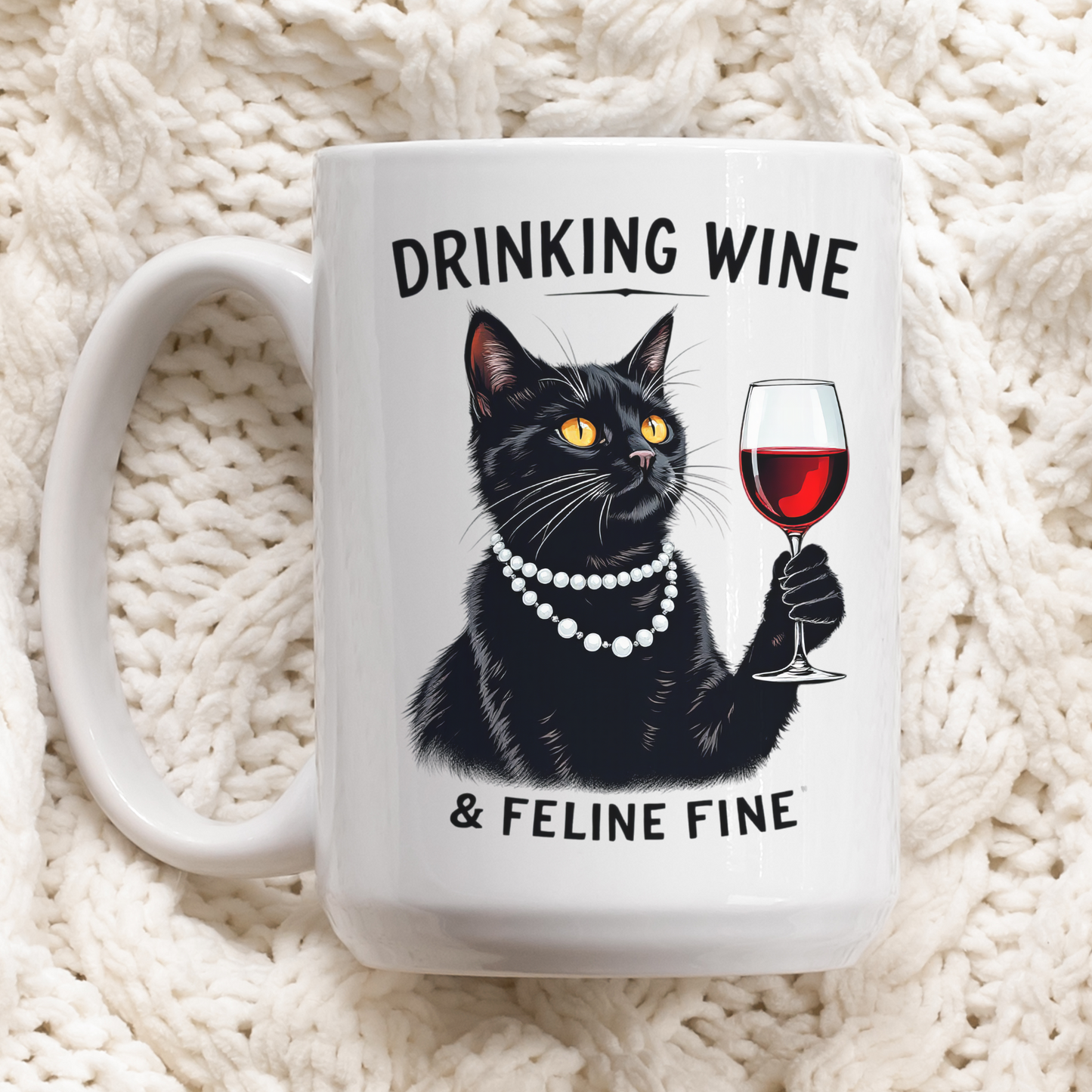 Tazza "Cats and Wine"