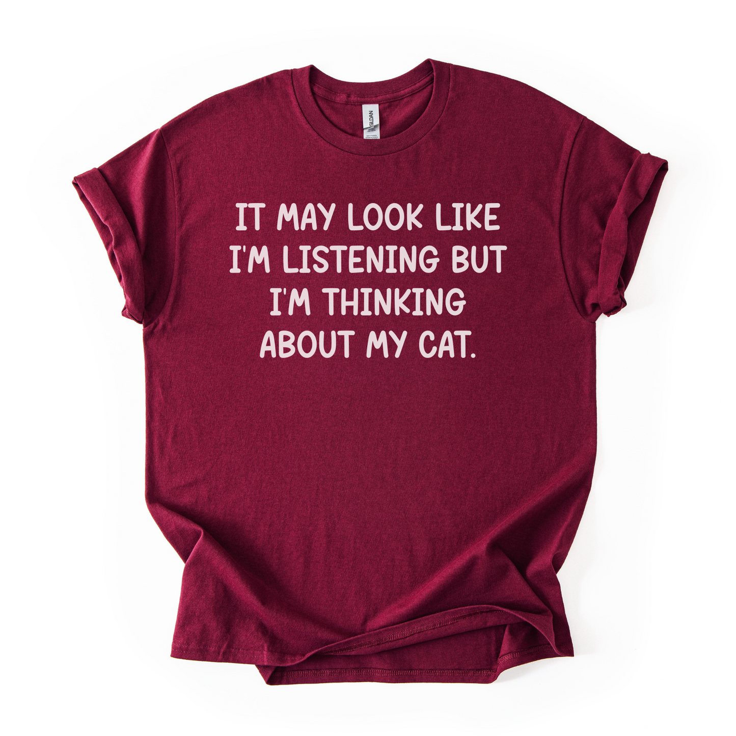 T-shirt Unisex "I'm thinking about my cat"