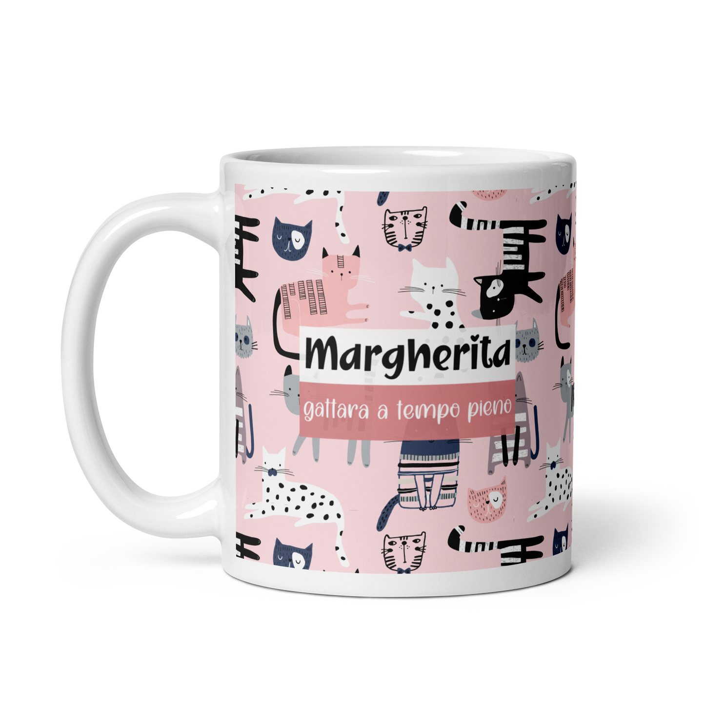 Tazza Personalizzata “Gattara a tempo pieno”