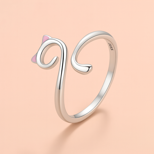 Anello "Eleganza Felina" in argento S925