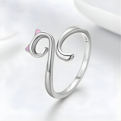 Anello "Eleganza Felina" in argento S925