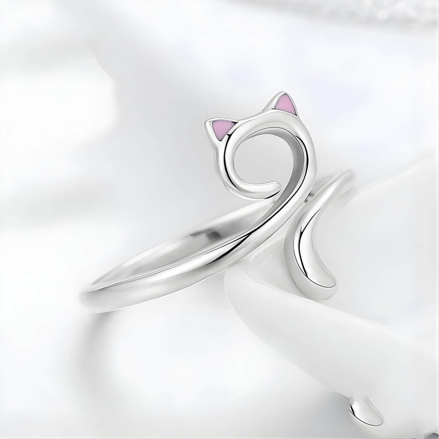Anello "Eleganza Felina" in argento S925