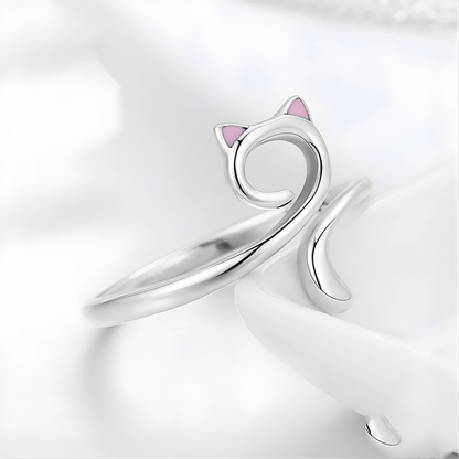 Anello "Eleganza Felina" in argento S925