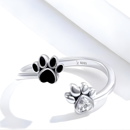 Anello "Zampette a Cuore" in argento 925