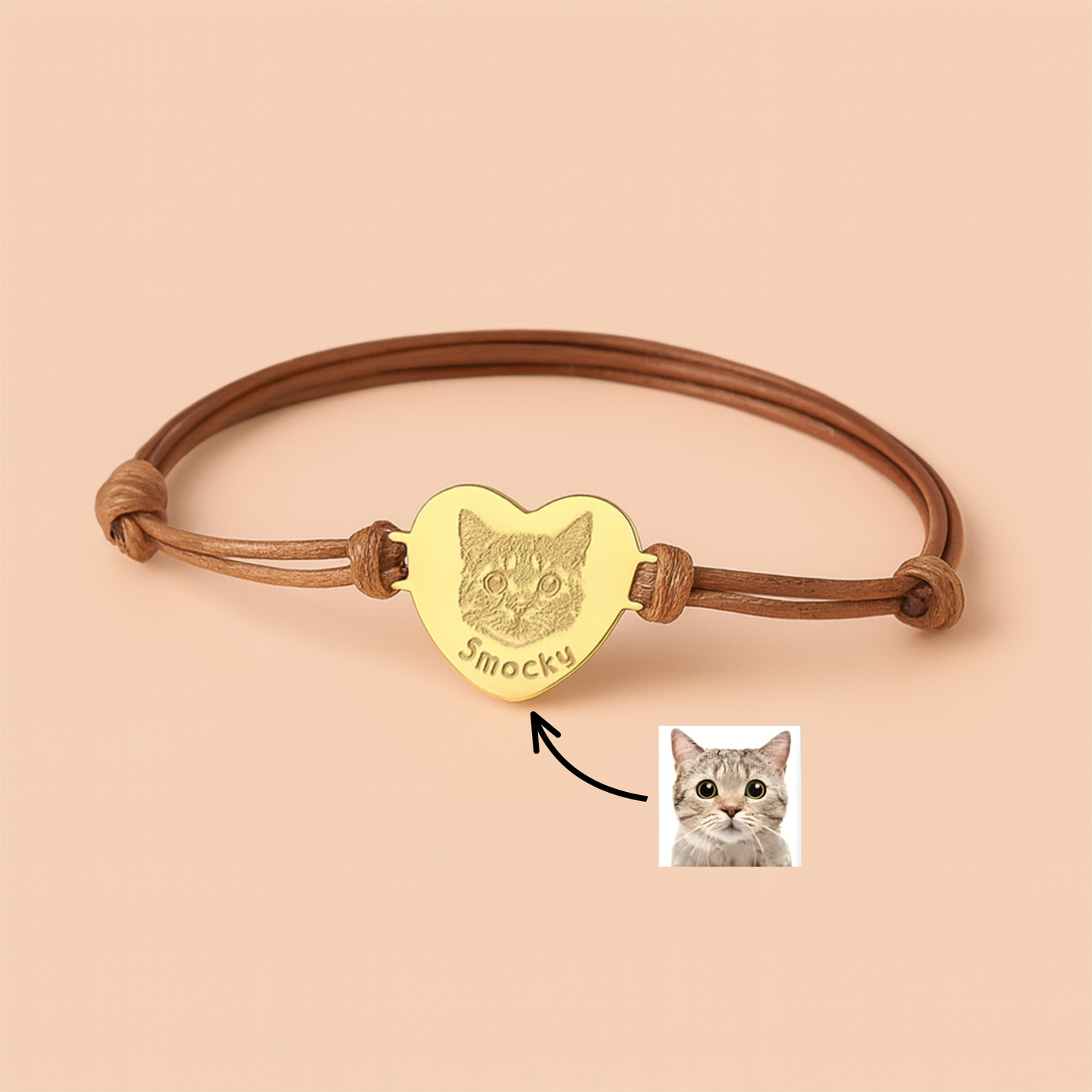 Bracciale a Cuore Personalizzato con Incisione