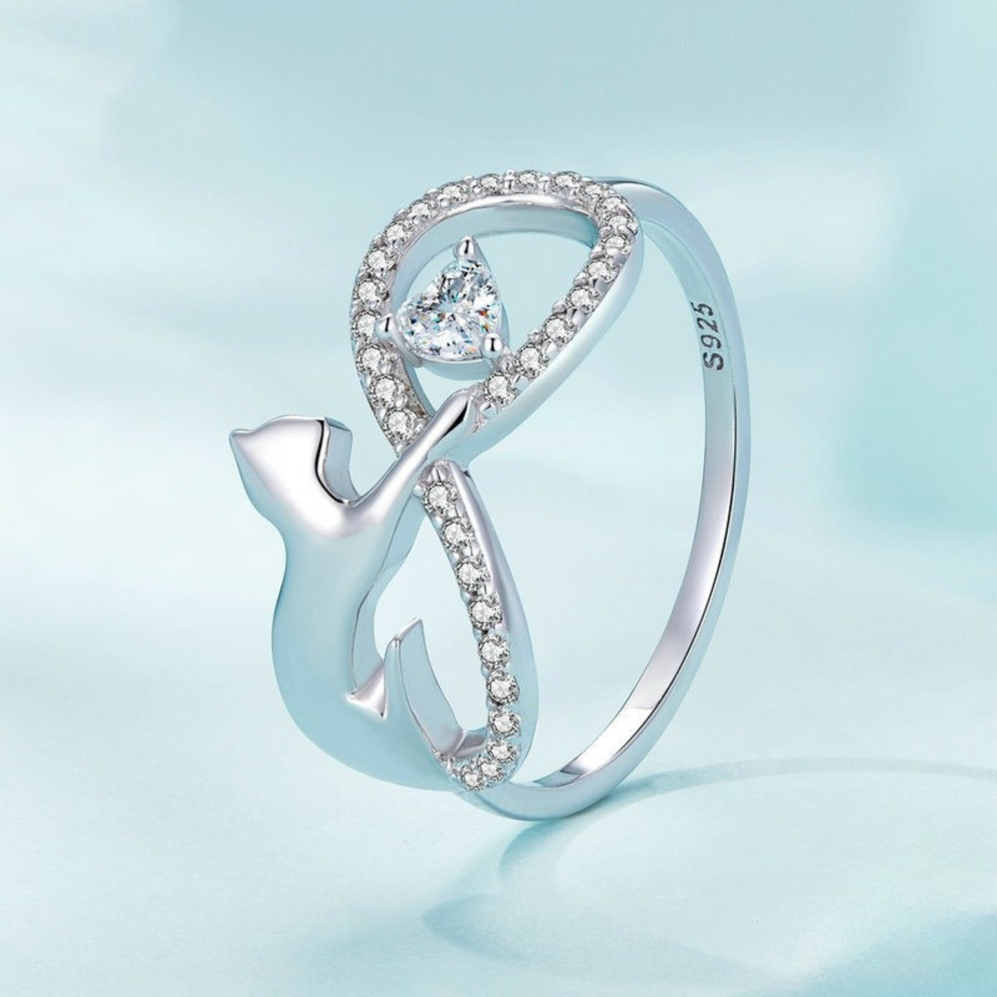 Anello "Infinite Love" in argento S925 e zirconi