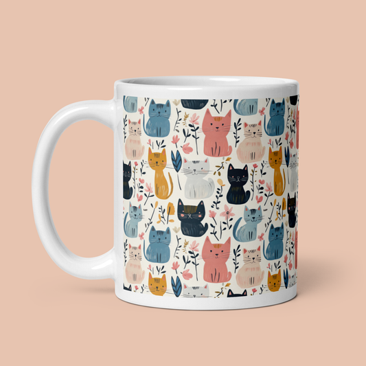 Tazza "Micio Floreale"