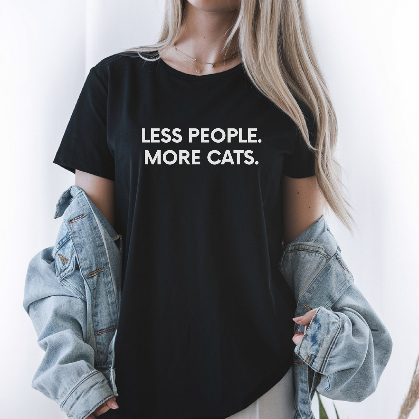 "Less People More Cats" Unisex T-shirt 