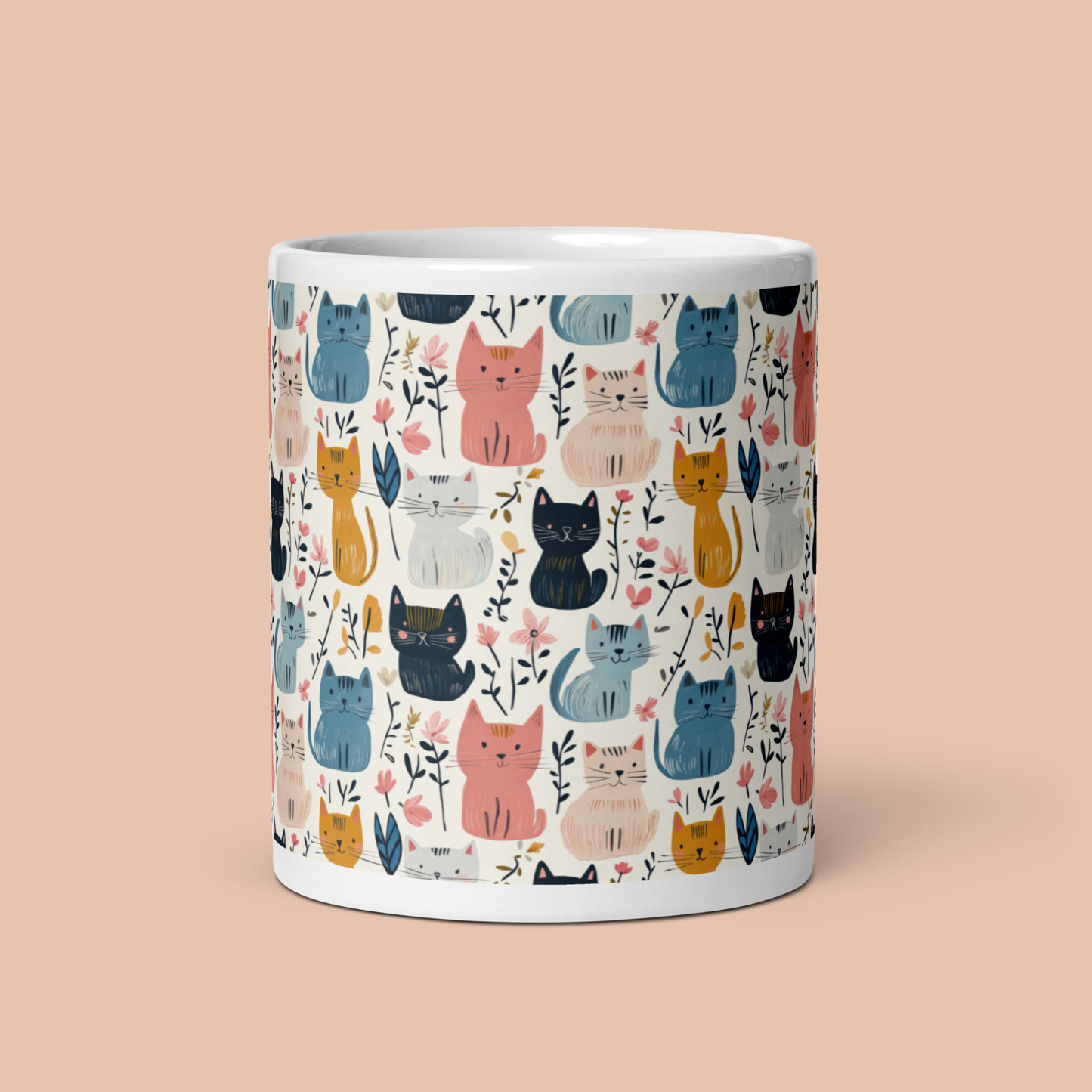 Tazza "Micio Floreale"