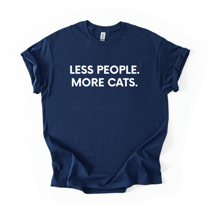 "Less People More Cats" Unisex T-shirt 