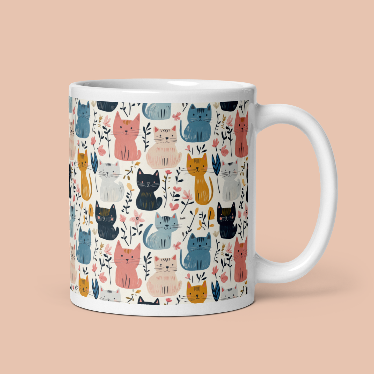 Tazza "Micio Floreale"