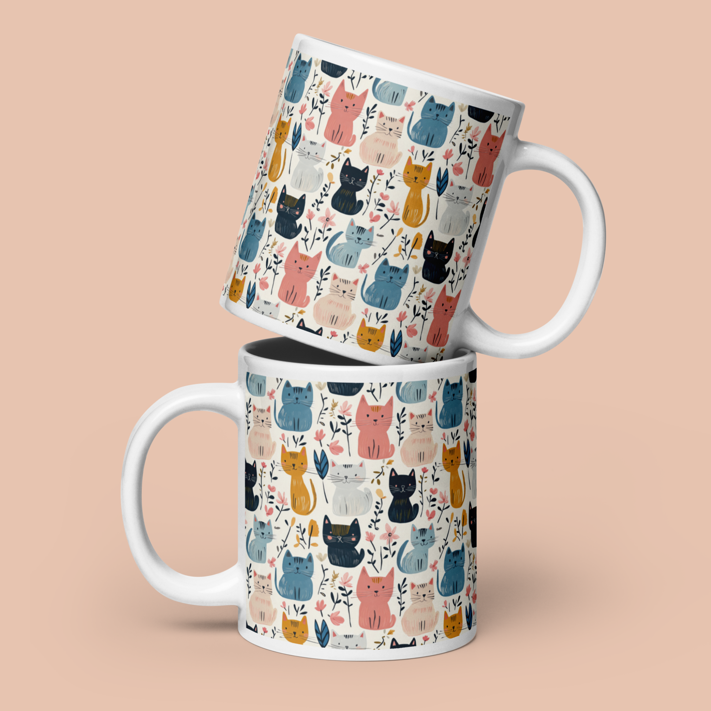 Tazza "Micio Floreale"