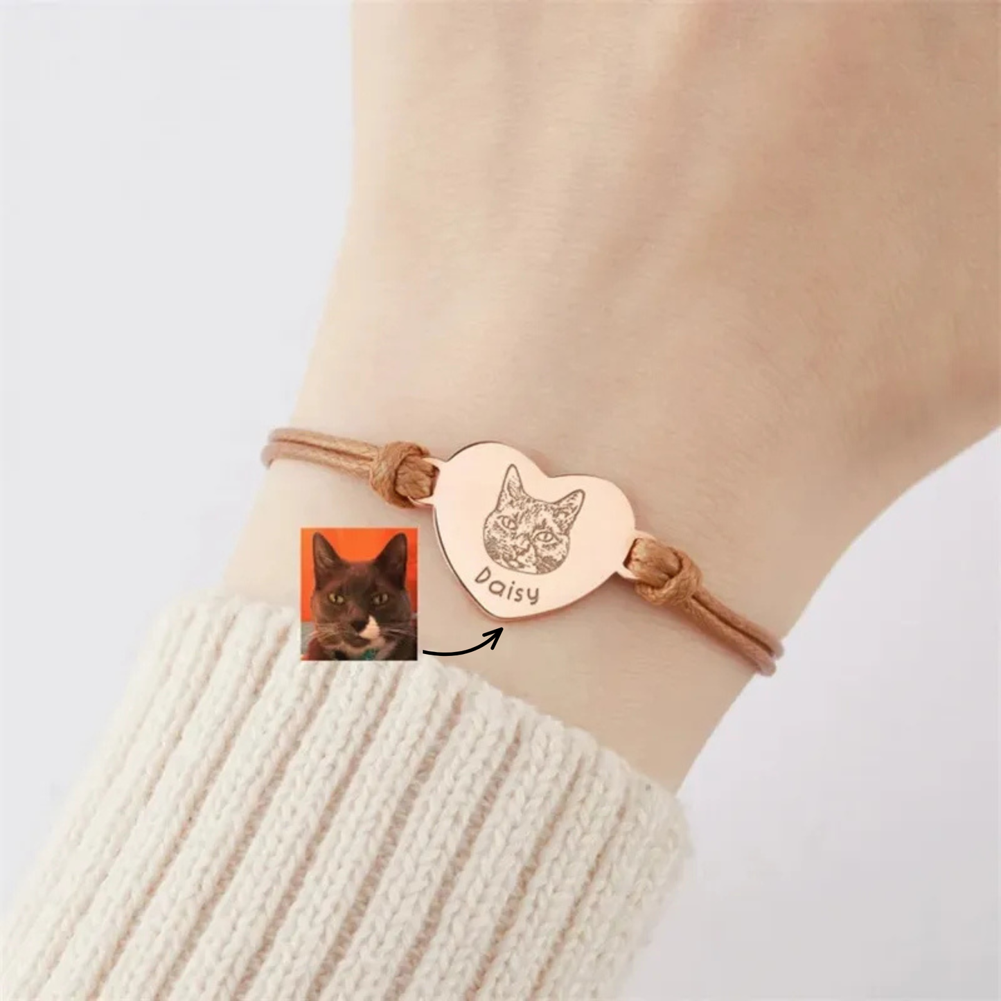 Bracciale a Cuore Personalizzato con Incisione
