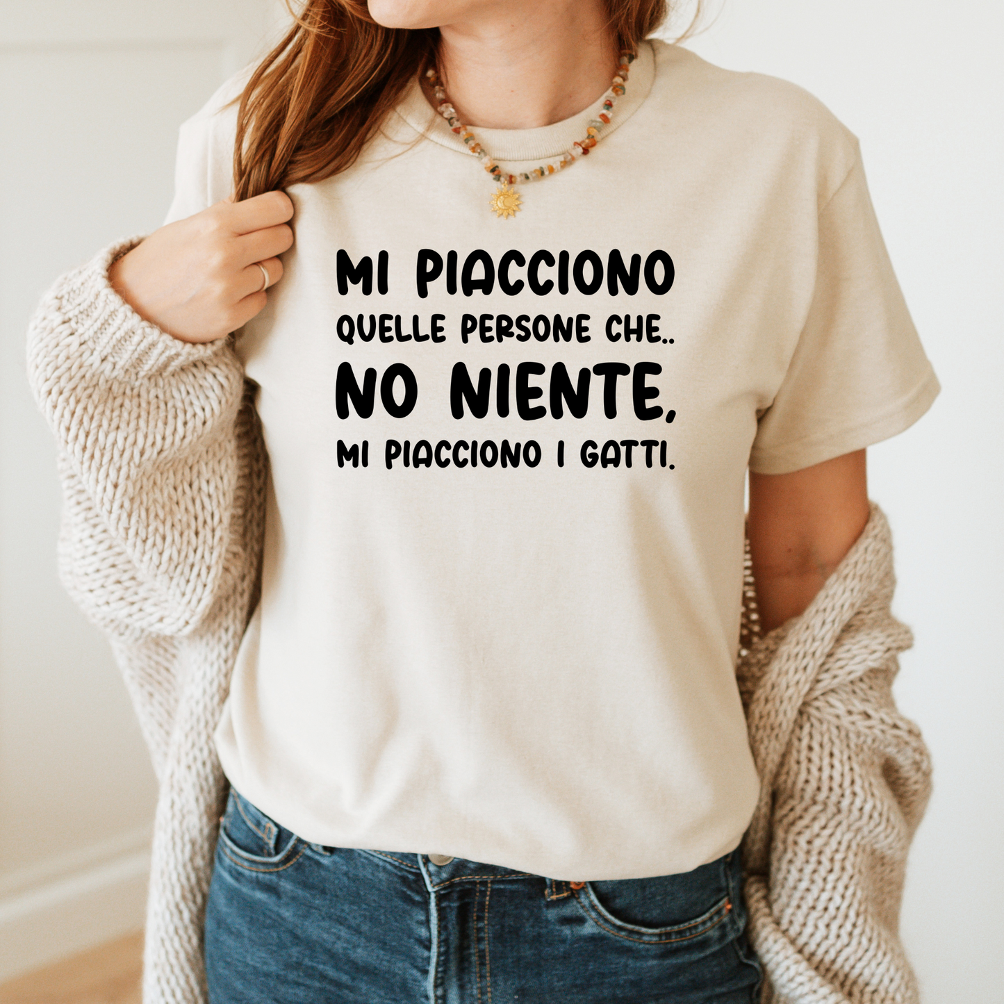 T-shirt Unisex "Mi piacciono i gatti"
