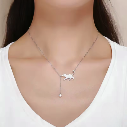 Collana "Luce Felina" in argento S925 e zirconi