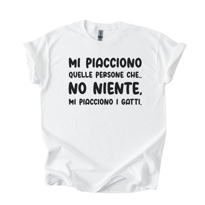 T-shirt Unisex "Mi piacciono i gatti"