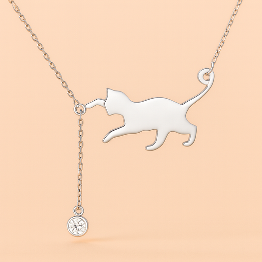 Collana "Luce Felina" in argento S925 e zirconi