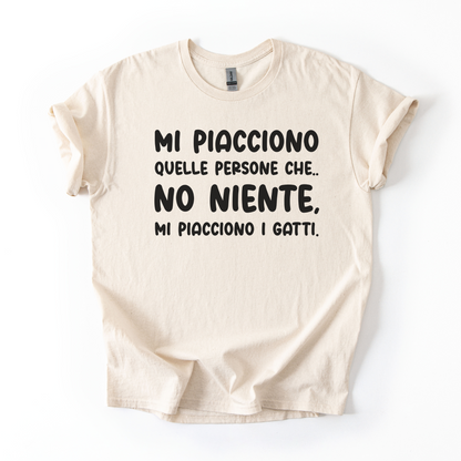 T-shirt Unisex "Mi piacciono i gatti"