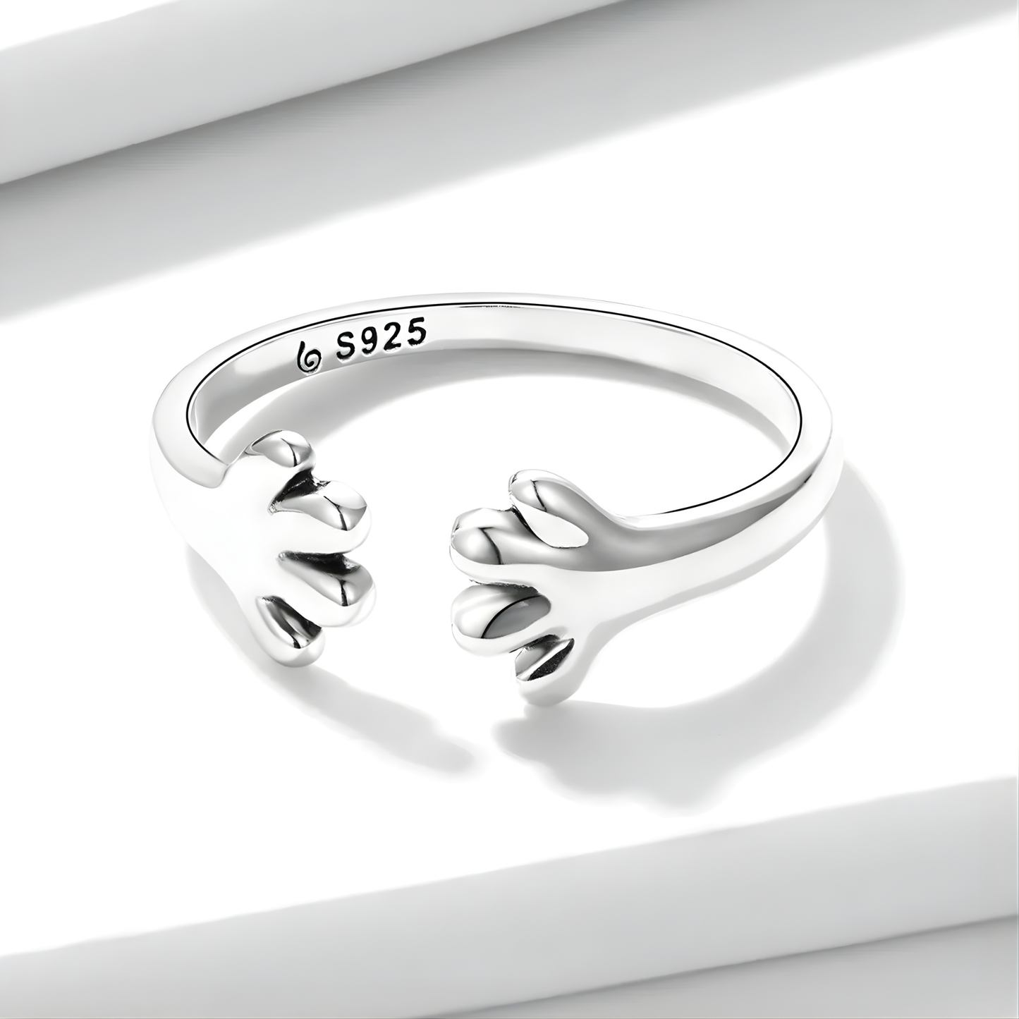 Anello "Abbraccio Felino" in argento S925