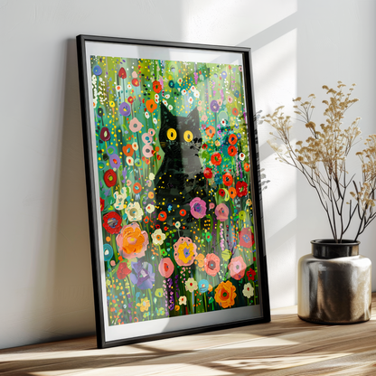 Poster "Gatto tra i Fiori"