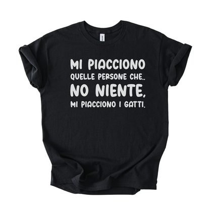 T-shirt Unisex "Mi piacciono i gatti"