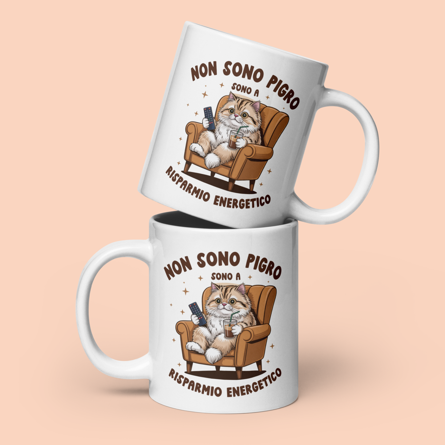 Tazza "Gattaro/a a risparmio energetico"