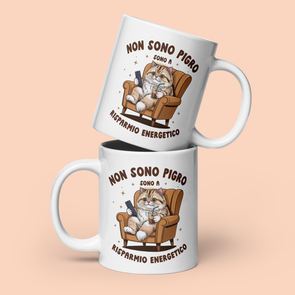 Tazza "Gattaro/a a risparmio energetico"