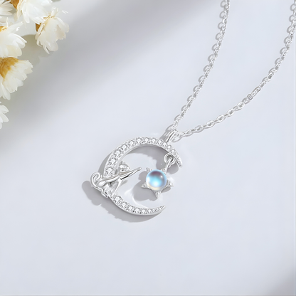 Collana "Gatto Tra Le Stelle" in argento S925 e zirconi