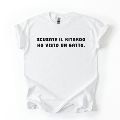 T-shirt Unisex "Ho Visto Un Gatto"
