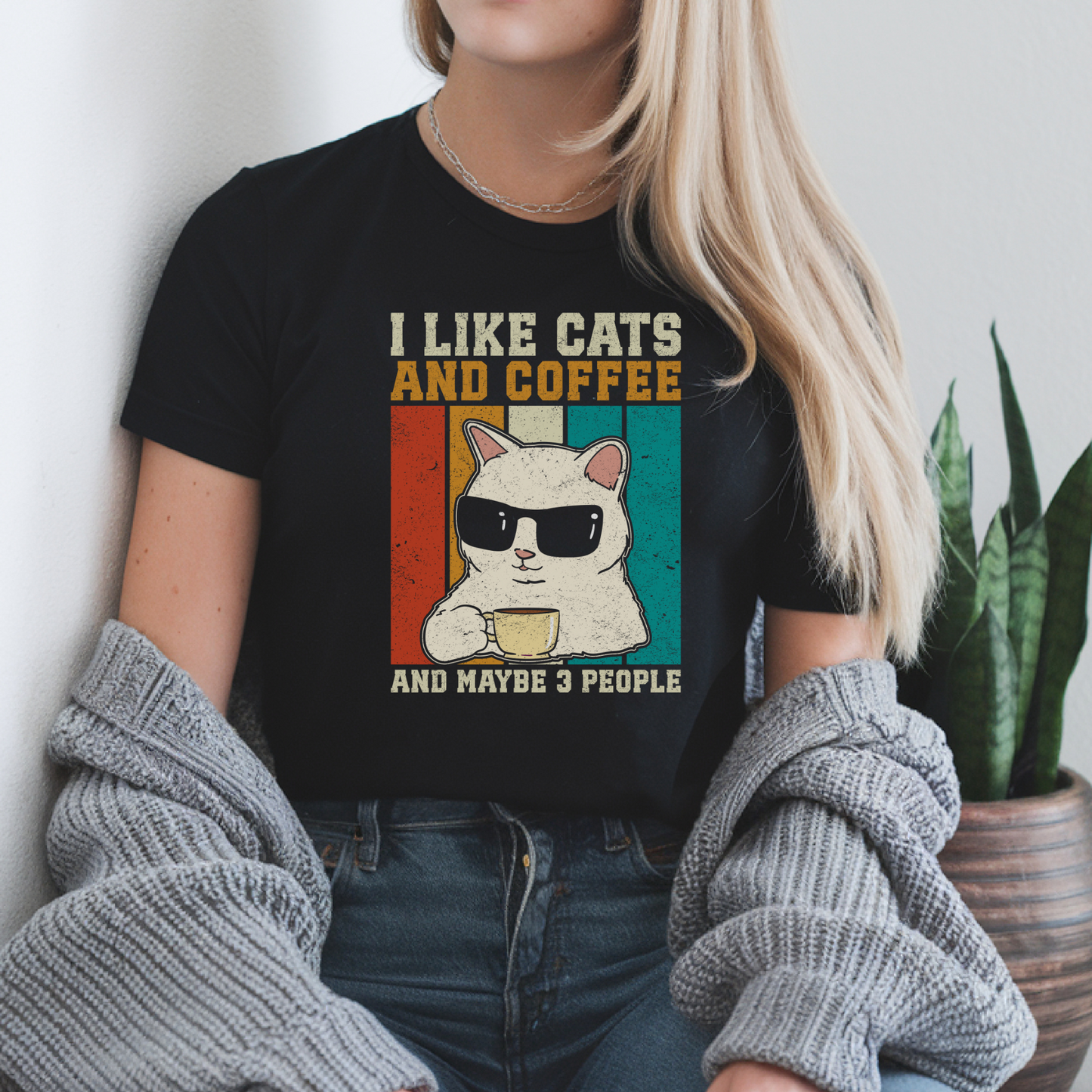T-shirt Unisex "Cats and Coffee"