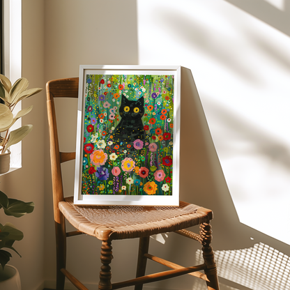 Poster "Gatto tra i Fiori"