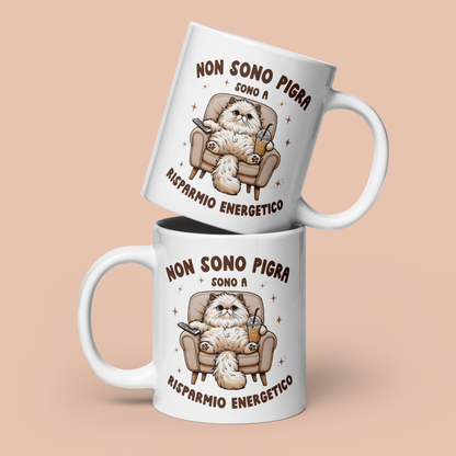 Tazza "Gattaro/a a risparmio energetico"