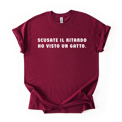 T-shirt Unisex "Ho Visto Un Gatto"