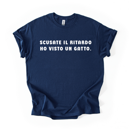 T-shirt Unisex "Ho Visto Un Gatto"