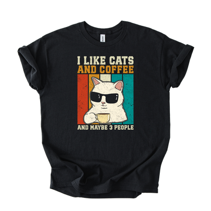 T-shirt Unisex "Cats and Coffee"