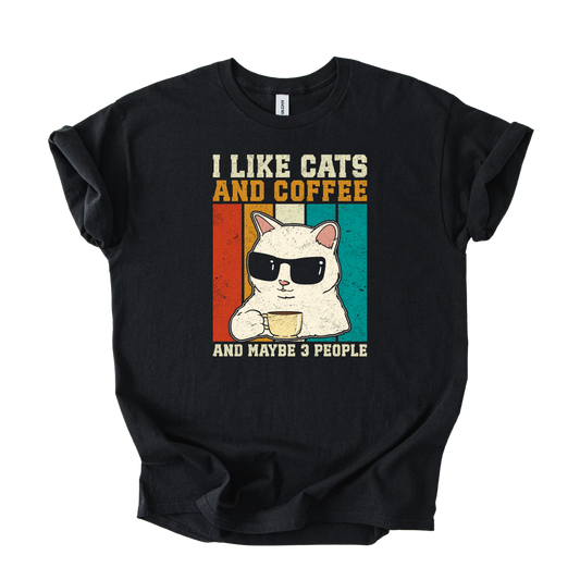T-shirt Unisex "Cats and Coffee"