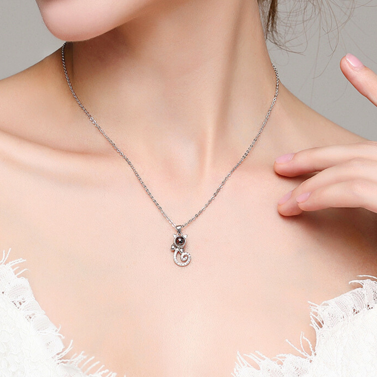 Collana "Cat Memory" in argento S925
