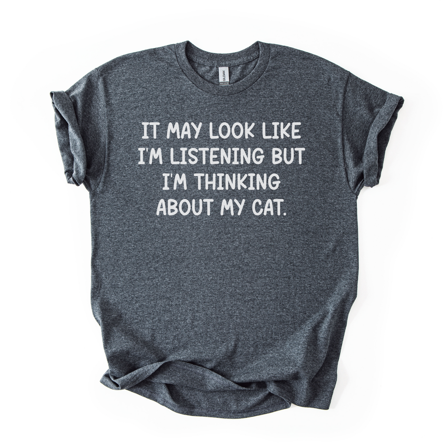 T-shirt Unisex "I'm thinking about my cat"