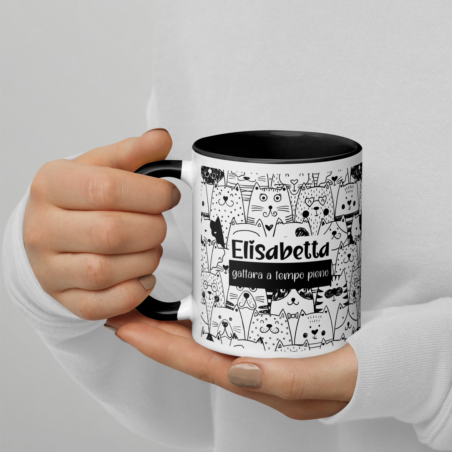 Tazza Personalizzata “Gattara a tempo pieno”