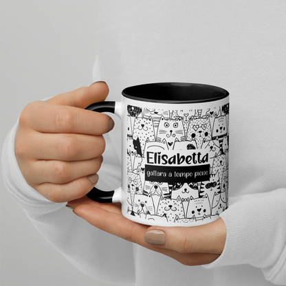 Tazza Personalizzata “Gattara a tempo pieno”