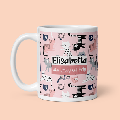 Tazza Personalizzata “Crazy Cat Lady”