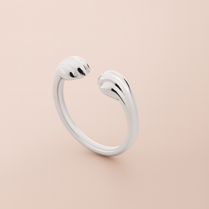 Anello "Zampetta Felina" in argento S925