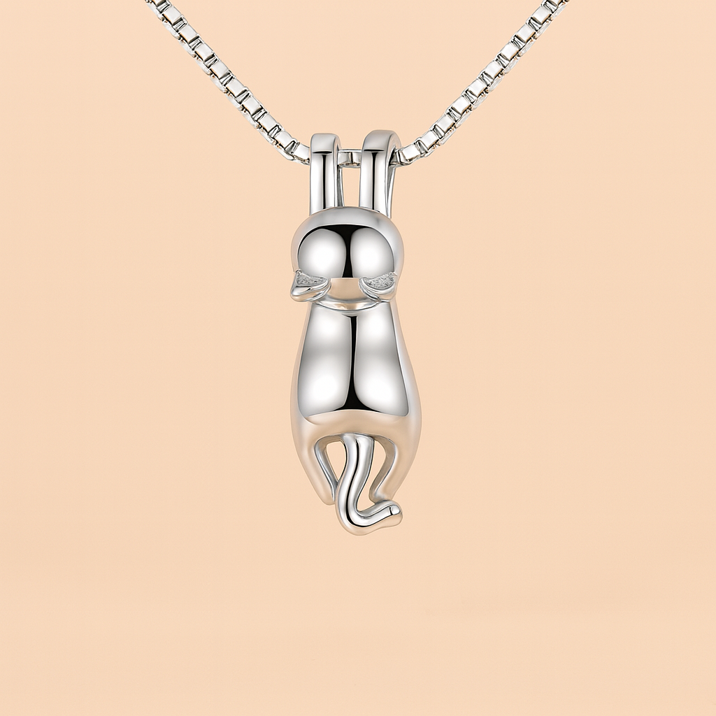 Collana "Gatto Sospeso" in argento 925