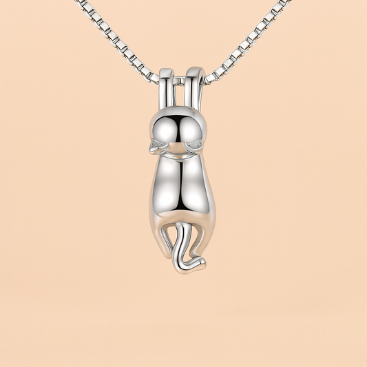 Collana "Gatto Sospeso" in argento 925