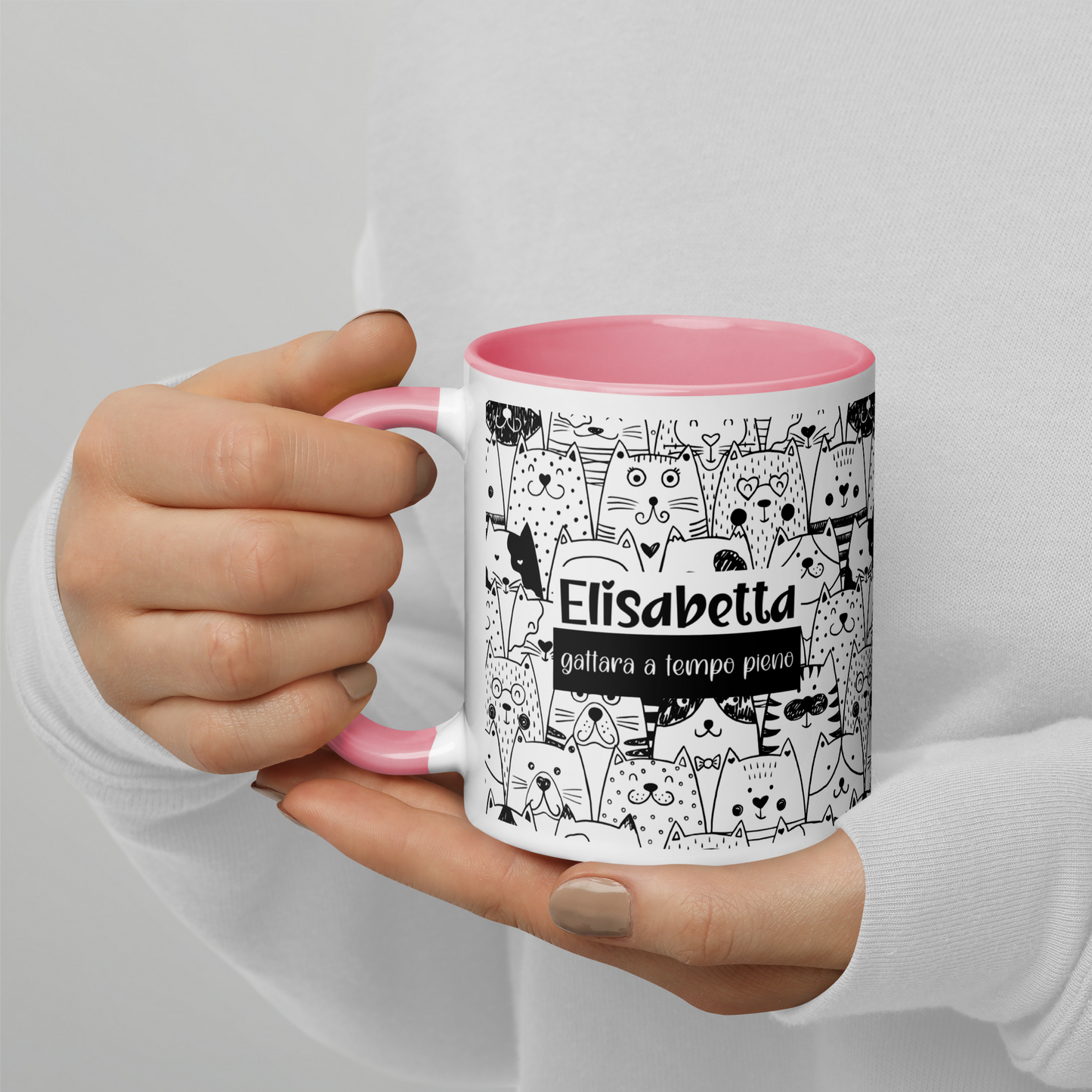 Tazza Personalizzata “Gattara a tempo pieno”