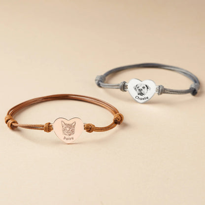 Bracciale a Cuore Personalizzato con Incisione