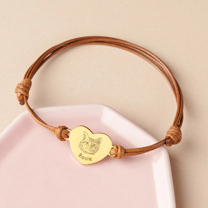 Bracciale a Cuore Personalizzato con Incisione