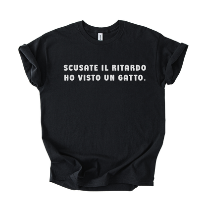 T-shirt Unisex "Ho Visto Un Gatto"