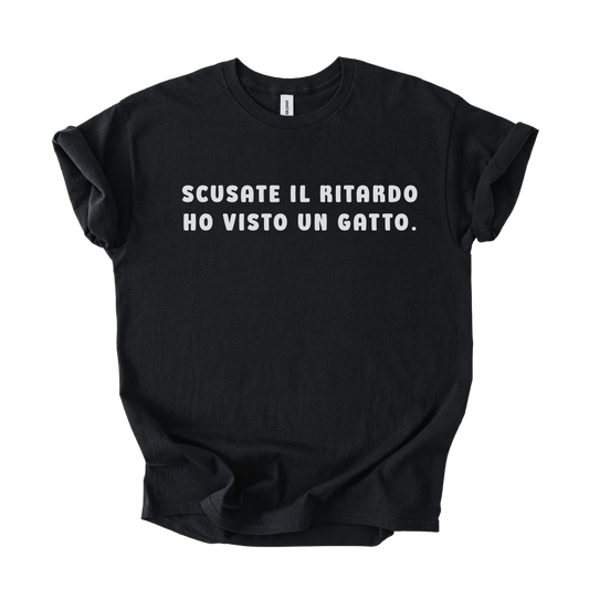 T-shirt Unisex "Ho Visto Un Gatto"